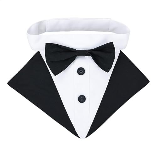 SVCEQZE Hundehalsband mit Fliege – Elegantes Smokinghalsband für Hochzeiten, mit Fliege, bequemes Smokinggeschirr, Bandana, Halsband für formelle Kostüme, Verlobung, Geburtstag SVCEQZE Hundehalsband mit Fliege – Elegantes Smokinghalsband für Hochzeiten, mit Fliege, bequemes Smokinggeschirr, Bandana, Halsband für formelle Kostüme, Verlobung, Geburtstag von SVCEQZE