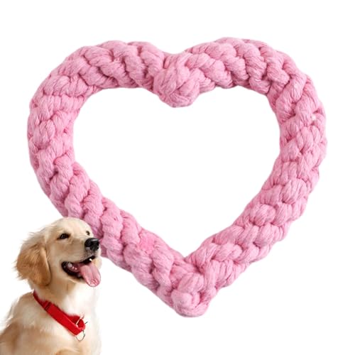 SVCEQZE Hundespielzeug in Herzform, herzförmiges Seil, Baumwolle, Valentinstagsspielzeug, rot-rosa Herz-Kauseil, herzförmiges Haustier-Kauspielzeug, Seil für Hunde, quietschendes Spielzeug, SVCEQZE Hundespielzeug in Herzform, herzförmiges Seil, Baumwolle, Valentinstagsspielzeug, rot-rosa Herz-Kauseil, herzförmiges Haustier-Kauspielzeug, Seil für Hunde, quietschendes Spielzeug, von SVCEQZE