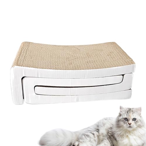 SVCEQZE Kratzbrett Für Katzen | Wellpappe Katzenspielmatte | Dicke Kratzmatte Mit Spiel- Und Schlaffunktion Für Klettern, Innenbereich Und Fensterbereiche von SVCEQZE