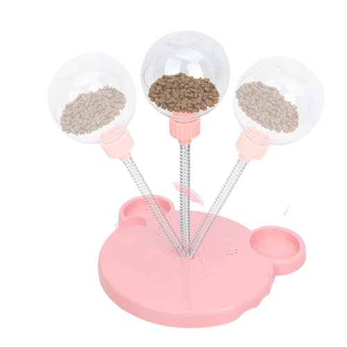 SVCEQZE Leckerli-Spender für Katzen, 24 x 16,6 x 20,6 cm, wackeliges Leckerli-Spielzeug, auslaufender Leckerli-Ball, Haustier-Futterspender, lindert Langeweile für Welpen, Hunde, Kätzchen von SVCEQZE