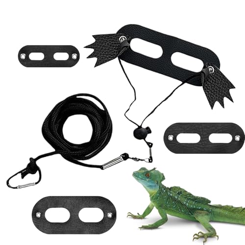 SVCEQZE Leinen- und Geschirre für Bartagamen, weiches Leder, für Reptilien, mit Flügeln, abnehmbar, verstellbar, ausbruchsicher, Eidechsen, Reptilien-Geschirr, Wanderweste, Zubehör, 3 Größen SVCEQZE Leinen- und Geschirre für Bartagamen, weiches Leder, für Reptilien, mit Flügeln, abnehmbar, verstellbar, ausbruchsicher, Eidechsen, Reptilien-Geschirr, Wanderweste, Zubehör, 3 Größen von SVCEQZE