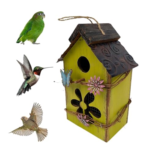 SVCEQZE Vogelhäuser für draußen | Hängende niedliche -Vogelhäuser | stabile Gartendekoration, dekorativer multifunktionaler Schutzvogelkäfig für den Außenbereich, Terrasse, Garten, Park SVCEQZE Vogelhäuser für draußen | Hängende niedliche -Vogelhäuser | stabile Gartendekoration, dekorativer multifunktionaler Schutzvogelkäfig für den Außenbereich, Terrasse, Garten, Park von SVCEQZE