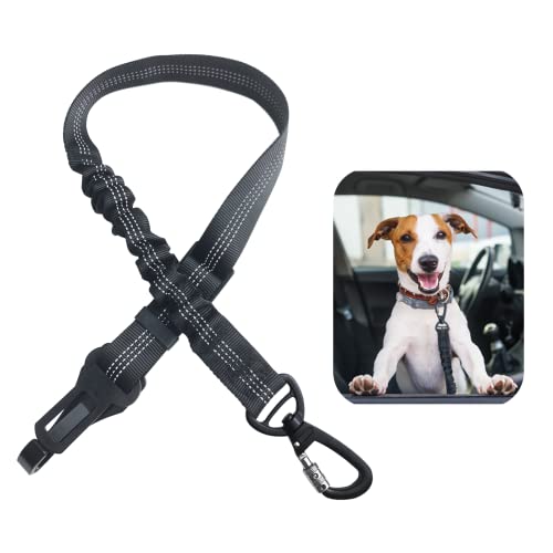 Hunde Sicherheitsgurt, Universeller Sicherheitsgeschirr für Hunde mit Verbessertem Karabiner, Verstellbarer Kabelbaum für Hunde mit Anti-Schock-Puffer (Lite) von SWAUSWAUK
