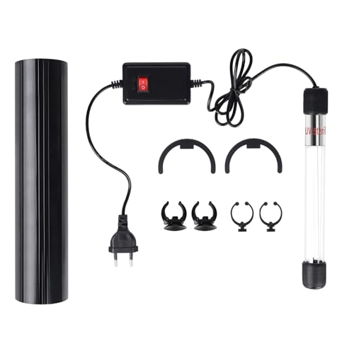 SWAWIS 9W UV Klärer Aquarium, 220V UV Licht Sterilisator für Aquarium mit Saugnapf und Abdeckkappe, Zuhause UV Sterilisator Lampe für Unterwasser-Sterilisation Algenentfernung Desodorierung SWAWIS 9W UV Klärer Aquarium, 220V UV Licht Sterilisator für Aquarium mit Saugnapf und Abdeckkappe, Zuhause UV Sterilisator Lampe für Unterwasser-Sterilisation Algenentfernung Desodorierung von SWAWIS