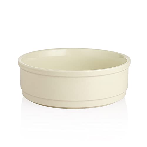 Sweejar Keramik-Hundenäpfe, Hundefutternapf für große Hunde und Katzen, robuster Porzellan-Haustiernapf für Konservenfutter und Wasser, 78 Fl Oz (weiß) von SWEEJAR