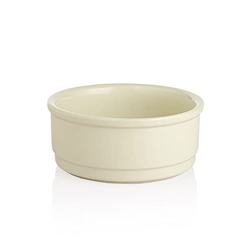 Sweejar Keramik-Hundenäpfe, Hundefutternapf für kleine Hunde und Katzen, robuster Porzellan-Futternapf für Konserven und Wasser, 43 ml, Weiß von Sweejar