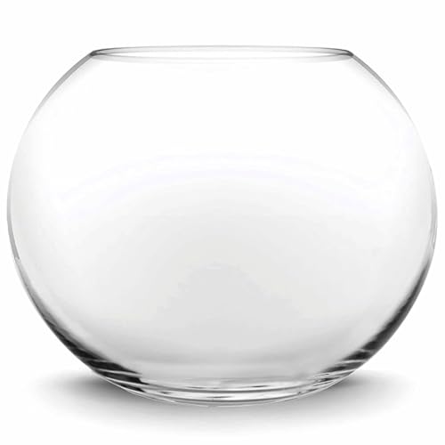 Glasfischschale, 9, 45 Zoll klares Fischschüssel Glas, runder Aquaponic Tank Kleiner Mini Vase Home Wohnzimmer Büro -Schreibtischdekor, Aquaponic Tank von SWEETBIUTI