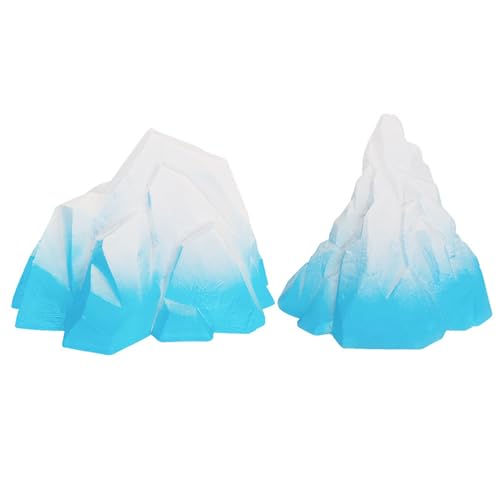 SWEETBIUTI Fischtankdekorationen 2PCS Snow Mountain Aquarium Dekor, lebensechte natürliche Eisberg -Modellfischtankbehörde für Haushaltslandschaften im Haushaltsbüro Aquarium von SWEETBIUTI
