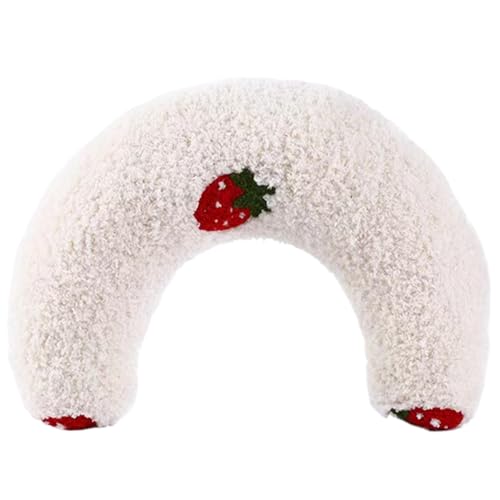 SWEETBIUTI Hund beruhigend Kissen, U-förmige Erdbeer-Musterkissen für Katze, 9,5 x 8 Zoll Baumwollgefüllte Polyester Pet Pet Kissen für bessere Schlaf, Entspannung & Ruhe SWEETBIUTI Hund beruhigend Kissen, U-förmige Erdbeer-Musterkissen für Katze, 9,5 x 8 Zoll Baumwollgefüllte Polyester Pet Pet Kissen für bessere Schlaf, Entspannung & Ruhe von SWEETBIUTI