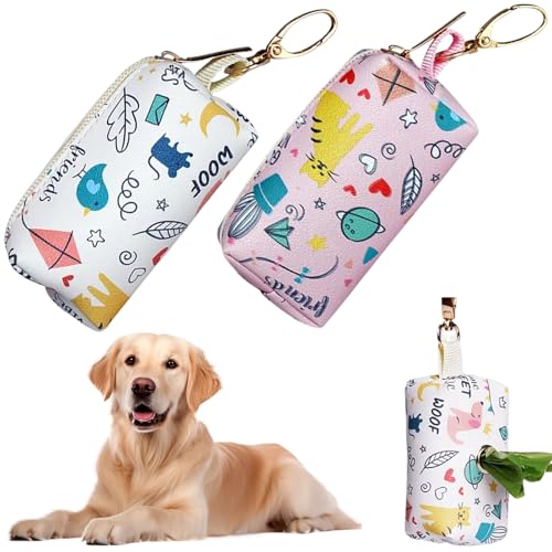 SWEETBIUTI Hundekotbeutelhalter, 2pcs PU Leder -Poop -Beutelspender, tragbarer Hundeabfall -Beutelhalter mit Karabiner, Reißverschlusskörbeutelhalter für Leinen, Hundekatze, Gehen, Laufen SWEETBIUTI Hundekotbeutelhalter, 2pcs PU Leder -Poop -Beutelspender, tragbarer Hundeabfall -Beutelhalter mit Karabiner, Reißverschlusskörbeutelhalter für Leinen, Hundekatze, Gehen, Laufen von SWEETBIUTI