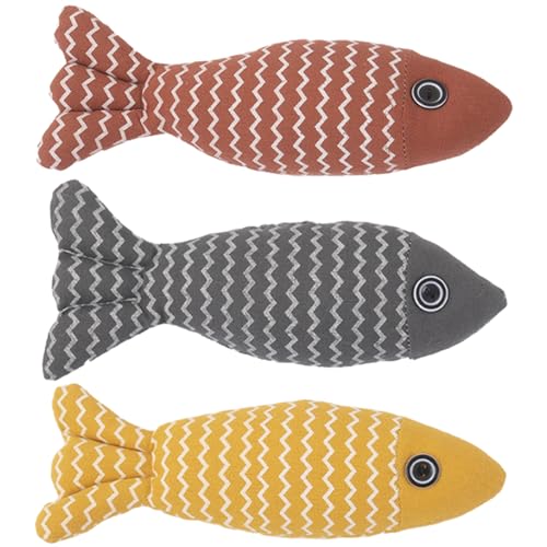 SWEETBIUTI Katzenfischspielzeug 3pcs Spielzeugfisch, 3,4x8.6 Plüsch Interaktiver Katzenminze mit Crinkle Sound Kissen Zähne Reinigung für Innenkätzchen Haustiere grau rot gelbgelb SWEETBIUTI Katzenfischspielzeug 3pcs Spielzeugfisch, 3,4x8.6 Plüsch Interaktiver Katzenminze mit Crinkle Sound Kissen Zähne Reinigung für Innenkätzchen Haustiere grau rot gelbgelb von SWEETBIUTI