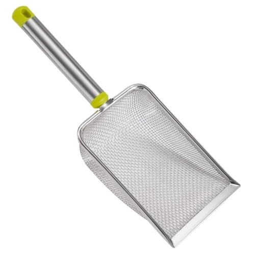 SWEETBIUTI Katzenstreu-Schaufel, 3,8 mm feiner Netzstreu-Schaufel, 4x5x2 Zoll großer Katzen Müllschaufel, einfaches Waschen mit Nicht-Stick-Metallschaufel mit Hangloch für Katzenbesitzer SWEETBIUTI Katzenstreu-Schaufel, 3,8 mm feiner Netzstreu-Schaufel, 4x5x2 Zoll großer Katzen Müllschaufel, einfaches Waschen mit Nicht-Stick-Metallschaufel mit Hangloch für Katzenbesitzer von SWEETBIUTI