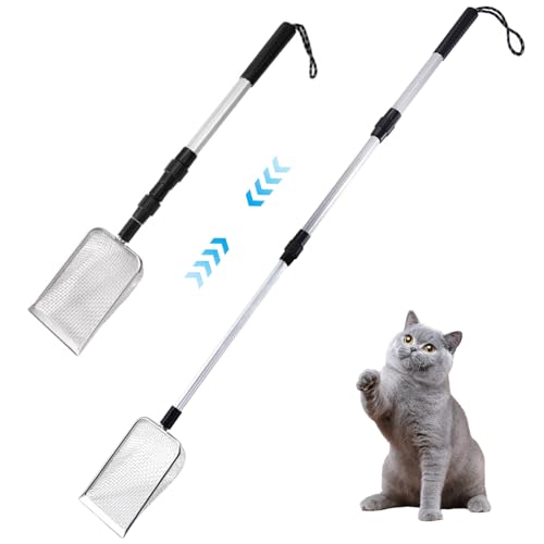 SWEETBIUTI Katzenstreu Scoop Metal 41.7 Ausziehbarer Langgriff Kitty Müllschugel 5mm Fine Mesh abtrennbarer Metallstreu Scoop mit Gummi-Griff Nicht-Stick-Schaufel zum Sieben von Wurfstil 1 1 SWEETBIUTI Katzenstreu Scoop Metal 41.7 Ausziehbarer Langgriff Kitty Müllschugel 5mm Fine Mesh abtrennbarer Metallstreu Scoop mit Gummi-Griff Nicht-Stick-Schaufel zum Sieben von Wurfstil 1 1 von SWEETBIUTI