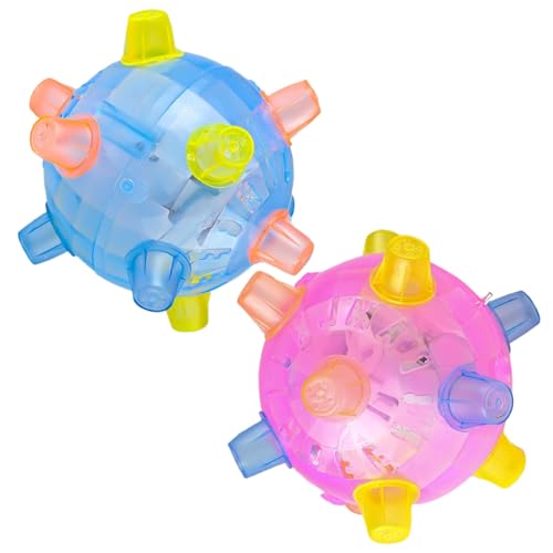SWEETBIUTI Sprungball für Hund, 2pcs farbenfrohe interaktive Hundehöhe mit Licht und Musik, helldesselnden Hunden Ball aktiv bewegte Haustierspielzeug für Innen- und Außenbereiche SWEETBIUTI Sprungball für Hund, 2pcs farbenfrohe interaktive Hundehöhe mit Licht und Musik, helldesselnden Hunden Ball aktiv bewegte Haustierspielzeug für Innen- und Außenbereiche von SWEETBIUTI