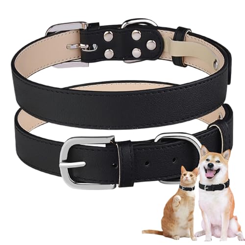 Wasserdichtes Hundehalsband, PU Leder-Hundetrainingkragen, einstellbare Hundehalsband mit Doppelringschnalle, Anti-Droge weich bequemer Hundekragen für Hunde Katzen Haustiere Wasserdichtes Hundehalsband, PU Leder-Hundetrainingkragen, einstellbare Hundehalsband mit Doppelringschnalle, Anti-Droge weich bequemer Hundekragen für Hunde Katzen Haustiere von SWEETBIUTI
