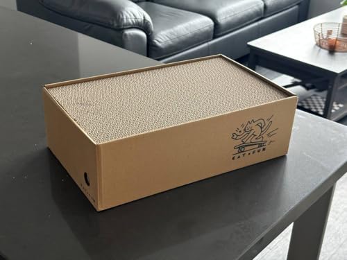 SWIFTSUPPLIES 5er-Pack Katzenkratzer mit Box, wendbare Wellpapp-Pads für Indoor-Katzen, kompakte Kitty Lounge und Spiellösung von SWIFTSUPPLIES