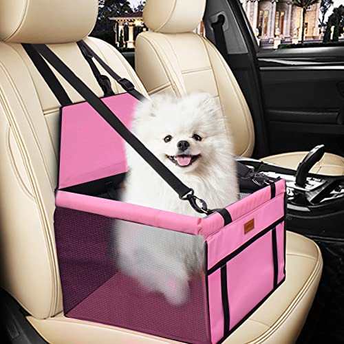 Hunde Autositz für kleine Hunde inkl Gurt Auto Hundesitz wasserfest stabil für Rückbank und Vordersitz Hundeautositz, Hund Beifahrersitz, Autositz von SWIHELP