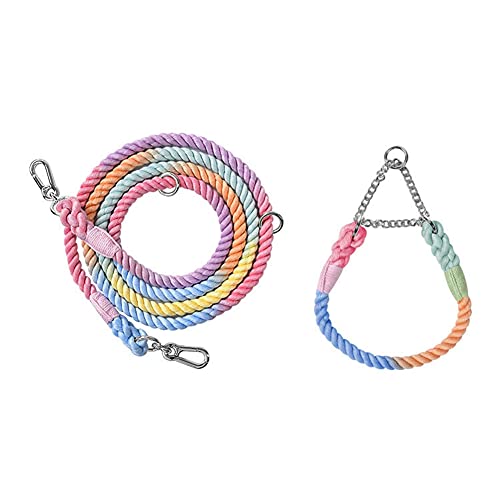 SWILDER Farb Verlauf Hund Hälfte Pinch Collars Hunde Leinen Seil Riemen Haustier Wandern Freien Ausbildung Langes Traktions Seil -C SWILDER Farb Verlauf Hund Hälfte Pinch Collars Hunde Leinen Seil Riemen Haustier Wandern Freien Ausbildung Langes Traktions Seil -C von SWILDER