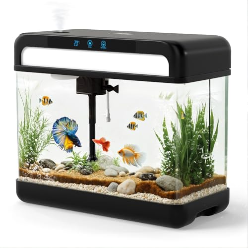 Intelligentes Aquarium-Set für Aquarien, geräuschlose Wasserpumpe, selbstreinigendes System, 7 Farblichter, Temperaturanzeige, Aromatherapie, fortschrittliche Filtration Intelligentes Aquarium-Set für Aquarien, geräuschlose Wasserpumpe, selbstreinigendes System, 7 Farblichter, Temperaturanzeige, Aromatherapie, fortschrittliche Filtration von SWIMSYNC
