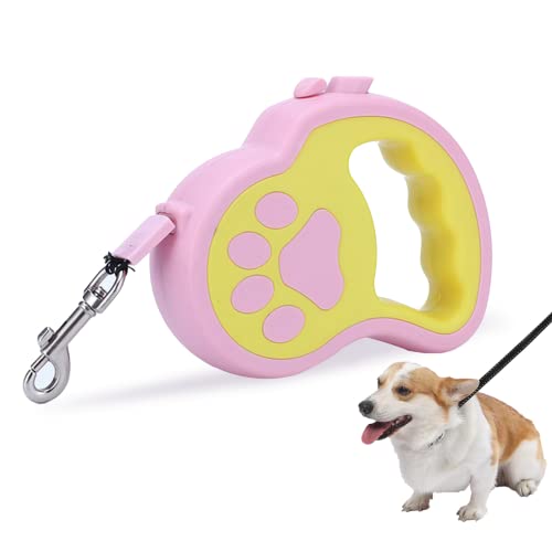 Hundeleine, 3m ausziehbare Retractable Leine für kleine und große Hunde, bequemer Griff, reflektierend, robust und verstellbar von SWINILAYA