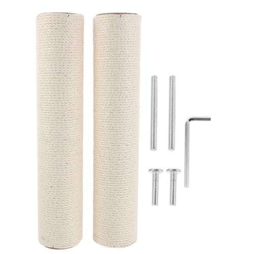 SWOOMEY 1 Set Ersatzpfosten für Katzenbäume: Ersatzstange für Katzenkratzbäume aus Sisal mit Schrauben – natürliche Nachfüllteile für Katzenbäume für den Innenbereich von SWOOMEY