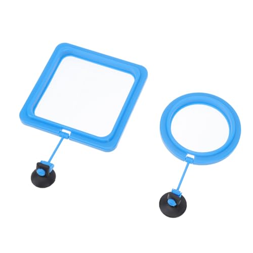 SWOOMEY 2 Stück Teiliges Fish Feeding Ring mit Saugnapf Schwimmende Futterringe für Aquarium und Teich Kunststoff Sicher für Wasserqualität Einfach zu Befestigen Drehen für Tropische von SWOOMEY