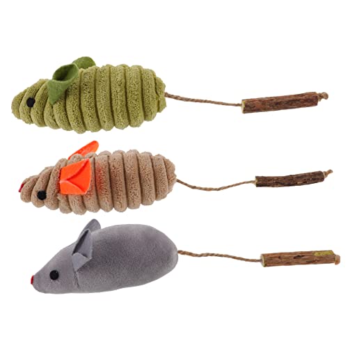 SWOOMEY 3 Stück Teiliges Katzenminze Spielzeugset Interaktive Mäuse für Katzen Kauspielzeug für Zahnpflege Fördert die Fitness und Langeweile Ihrem Zuhause Grün Beige SWOOMEY 3 Stück Teiliges Katzenminze Spielzeugset Interaktive Mäuse für Katzen Kauspielzeug für Zahnpflege Fördert die Fitness und Langeweile Ihrem Zuhause Grün Beige von SWOOMEY