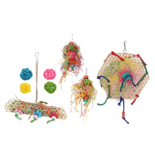 Vogelschredderspielzeug, sicheres Vogelfutterspielzeug Bunte Papierfäden für Sittiche Sittiche Nymphensittiche für kleine mittlere Papageien Vogelschredderspielzeug, sicheres Vogelfutterspielzeug Bunte Papierfäden für Sittiche Sittiche Nymphensittiche für kleine mittlere Papageien von SWOQ