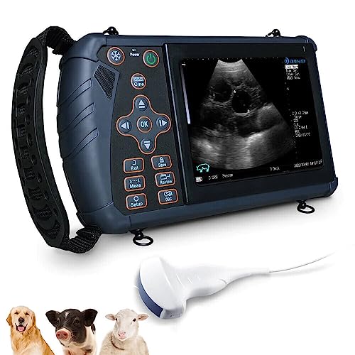 Dawei Vet Ultraschall-Maschine, tragbarer tierärztlicher Handscanner, B-Ultra-Sound, leichter Ultraschall-Schwangerschaftstester mit wasserdichter Sonde für Schweine, Schaf, Hunde (konvexe Sonde) von SWR
