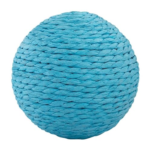 10CM Interaktiver Sisal Katzen Kratzball Tier-Herzen 2er-Pack (Braun+Blau) von SWZEC