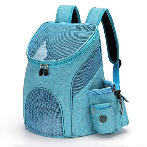 Dein Lieblingstier Hunde Tragerucksack,Tragbarer Hände Kostenloser Katze und Hunde Rucksack (S-BIS ZU 3KG,Blau) von SWZEC