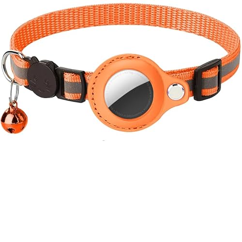 Fellnasenstube AirTag Katzenhalsband - Reflektierend, Wasserdicht, Sicher & Komfortabel 1.0 * 19-32 Orange Fellnasenstube AirTag Katzenhalsband - Reflektierend, Wasserdicht, Sicher & Komfortabel 1.0 * 19-32 Orange von SWZEC