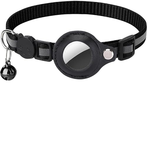 Fellnasenstube AirTag Katzenhalsband - Reflektierend, Wasserdicht, Sicher & Komfortabel 1.0 * 19-32 Schwarz Fellnasenstube AirTag Katzenhalsband - Reflektierend, Wasserdicht, Sicher & Komfortabel 1.0 * 19-32 Schwarz von SWZEC