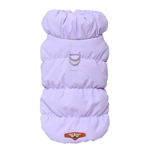 HS.Supply Hundejacke Gefütterte Hundejacke Mit Leinenhaken (S,Lila) von SWZEC
