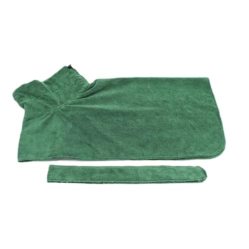 SWZEC Emmalove PETBATHROBE SAUG FÄHIGER Bademantel FÜR Tiere Wivaro Haustier Handtuch sehr saugfähig Bademantel für Hunde und Katzen (L,Grün-P2) von SWZEC