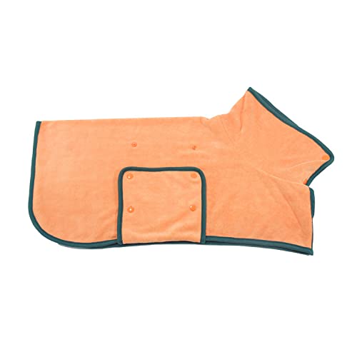 SWZEC Emmalove PETBATHROBE SAUG FÄHIGER Bademantel FÜR Tiere Wivaro Haustier Handtuch sehr saugfähig Bademantel für Hunde und Katzen (S,Orange-P12) von SWZEC