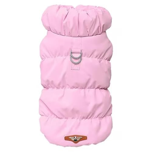 SWZEC HS.Supply Hundejacke Gefütterte Hundejacke Mit Leinenhaken (M,Pink) von SWZEC