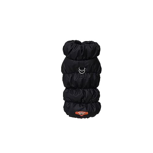 SWZEC HS.Supply Hundejacke Gefütterte Hundejacke Mit Leinenhaken (XS,Schwarz) von SWZEC
