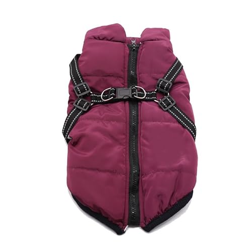 SWZEC Haustierstolz® Wasserdichter Hundemantel – Wintermantel (Fleece) (Lila,L) von SWZEC
