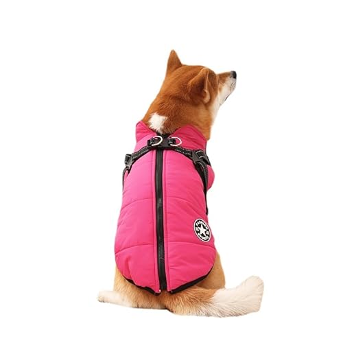 SWZEC Hundeliebling Wasserdichter Fleece Wintermantel (4XL,Pink) von SWZEC