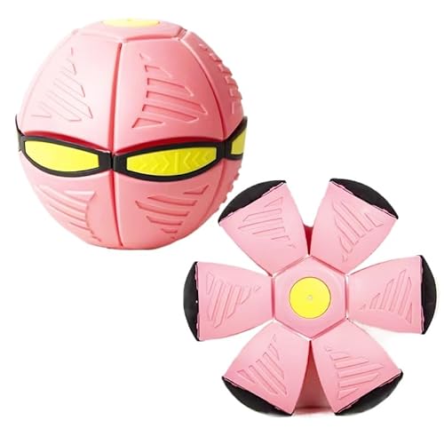 SWZEC Tier-Herzen FluffFlieger– Fliegender Ball Hundespielzeug Rose von SWZEC