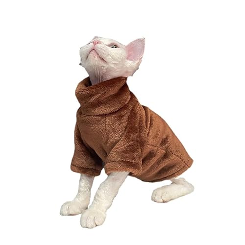 SWZEC Wahre Katzenliebe™ Fleece Pullover (2XL—(6—7KG),Hellbraun) von SWZEC