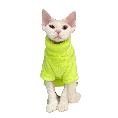 SWZEC Wahre Katzenliebe™ Fleece Pullover (XL—(4.5—5.5KG),Grün) von SWZEC