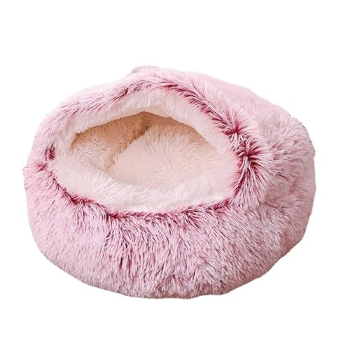 SWZEC wahre katzenliebe Kuschelig Flauschige Katzenhöhle 'Traumwolke' (65cm,Pink) von SWZEC
