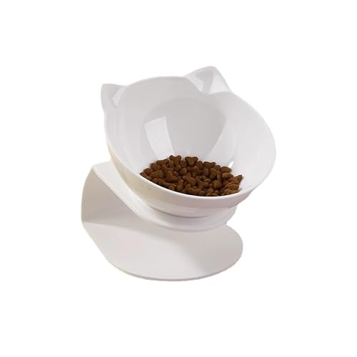 wahre katzenliebe PurrBowl™ - erhöhter Anti-Erbrechen Fressnapf (1PCS,Weiß) von SWZEC