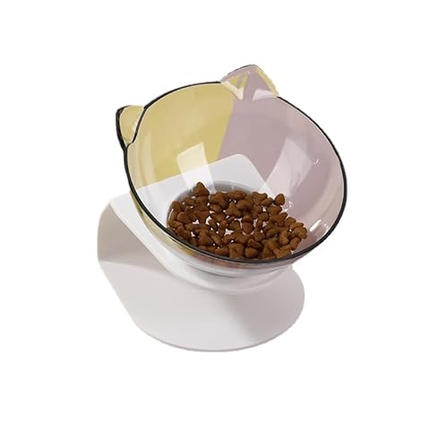 SWZEC wahre katzenliebe PurrBowl™ - erhöhter Anti-Erbrechen Fressnapf (1PCS,transparent) von SWZEC