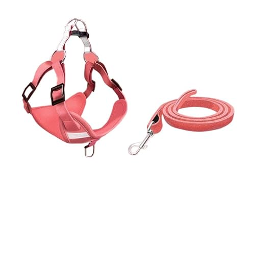 Tierbedarf-Plus Verstellbares Hundegeschirr Mit Leine – Bequeme Spaziergänge Rosa von SWZEC