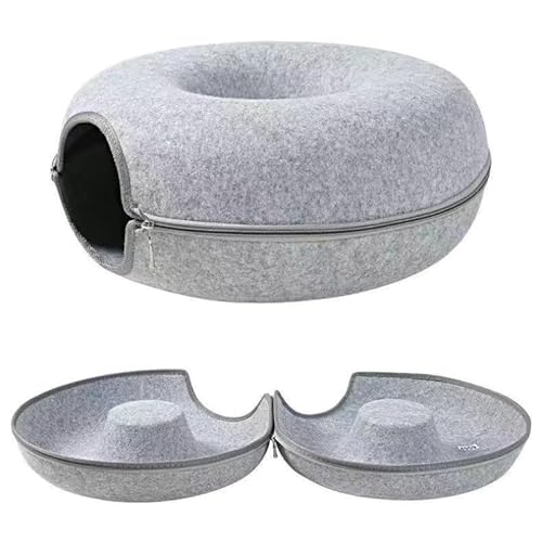 SWZEC Wuffy™ 'Peek-A-Boo' Katzentunnel (L,Grau) von SWZEC