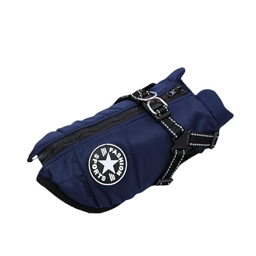 Wuffy - 3-in-1 Hundemantel Mit Geschirr Blau M von SWZEC