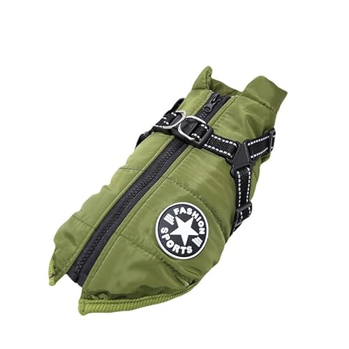 Wuffy - 3-in-1 Hundemantel Mit Geschirr Grün 2XL von SWZEC